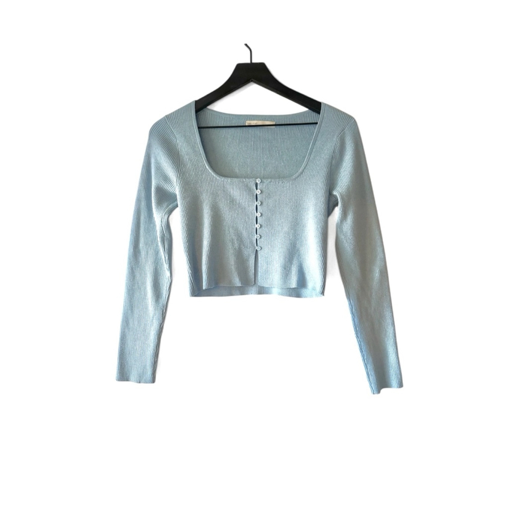 Oak + Fort Cardigan Women's Size S Light Blue